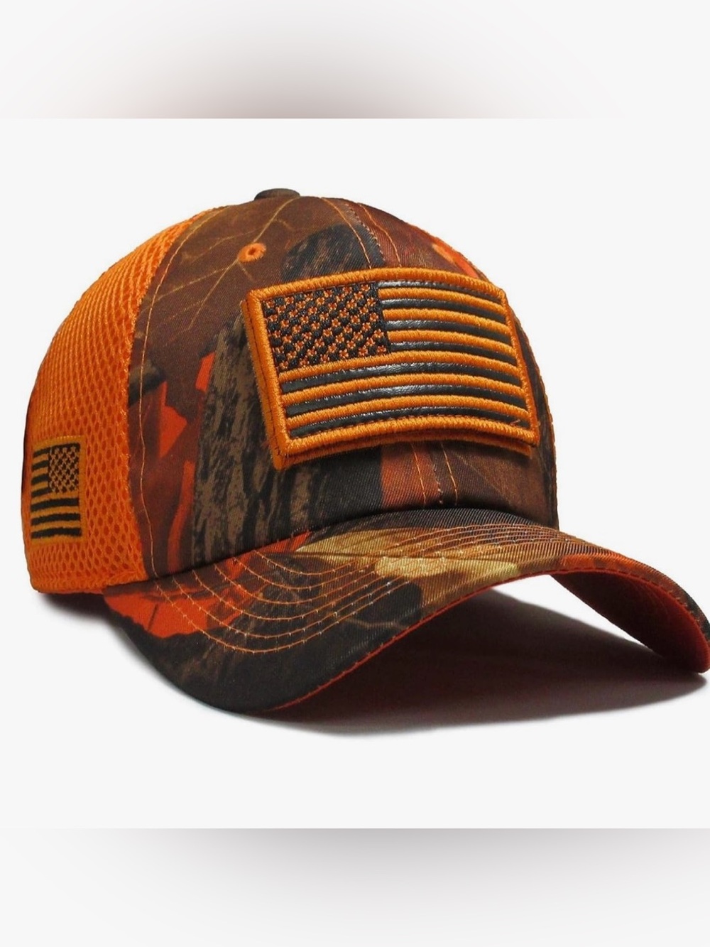 (NEW) Baseball Hat Cap Hunting Hat Camo Detachable Patch Mesh Back Adjustable